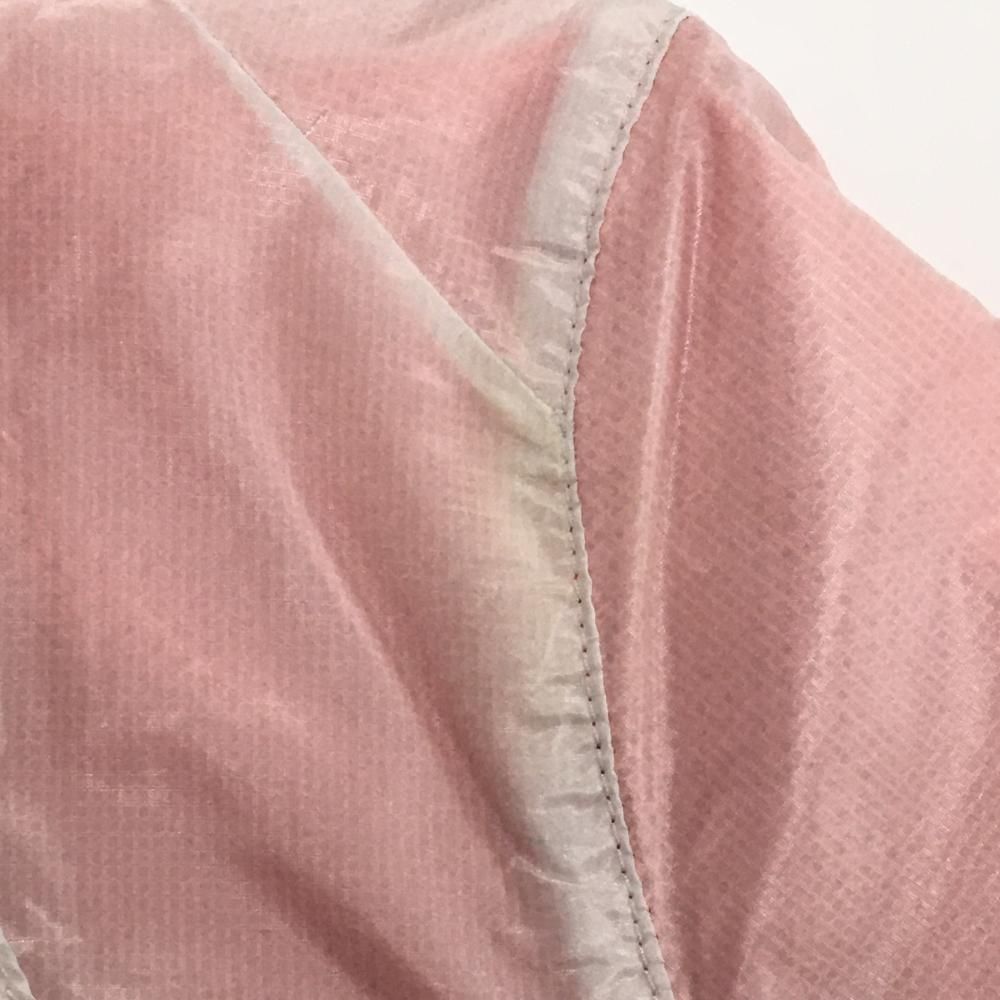 ナイキゴルフ 半袖ジャケット 白×ピンクオレンジ ロゴ刺しゅう