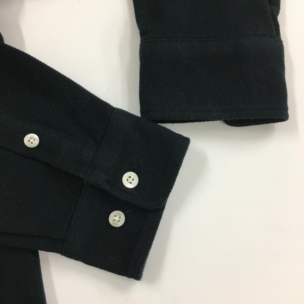 パーリーゲイツ 長袖ポロシャツ 黒 ボタンダウン 胸ポケット