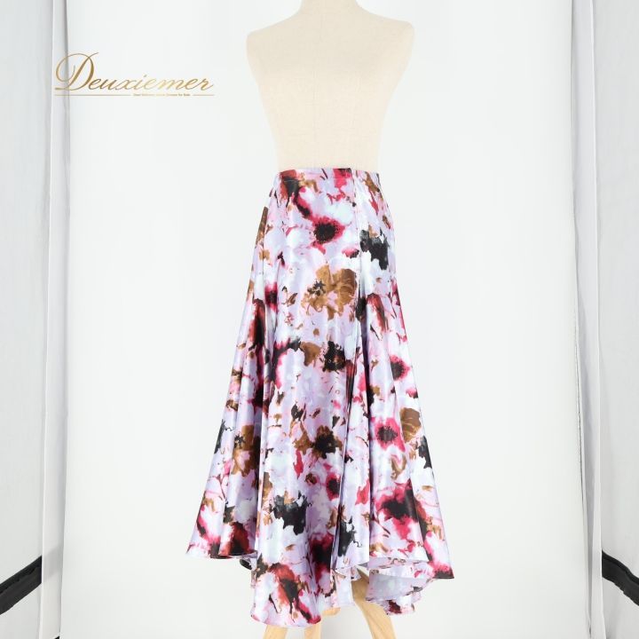 社交ダンスレッスン着パーティ。チャコット Dance花柄スカートドレス 社交ダンス 衣装 スカート パープル系 チャコットロイヤルダンス