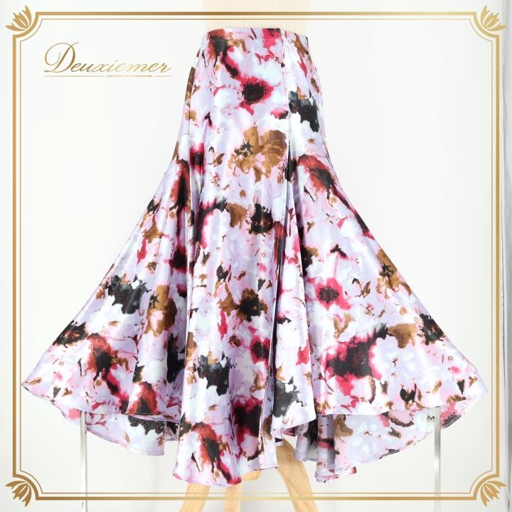 社交ダンス 衣装 スカート パープル系 チャコットロイヤルダンス