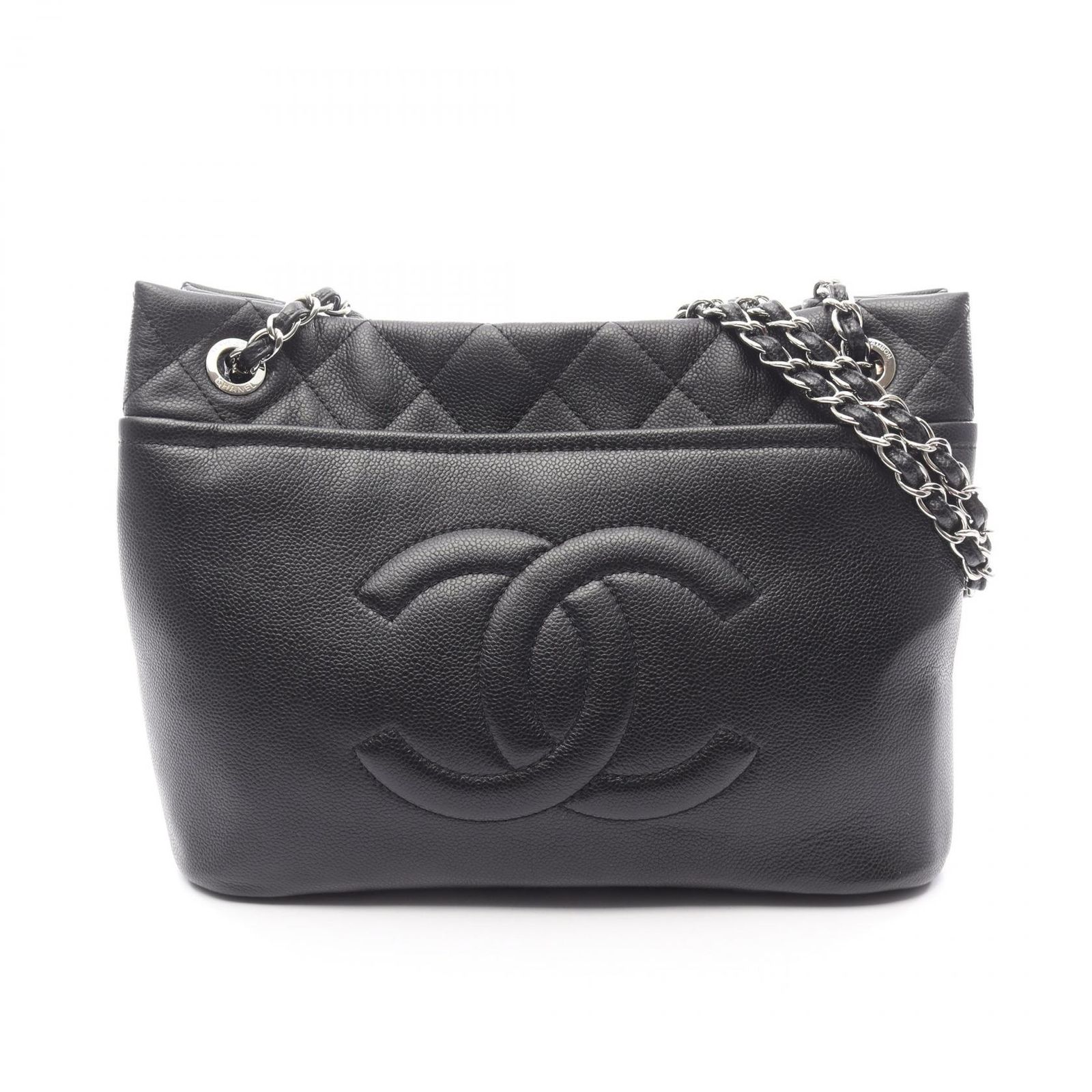 シャネル CHANEL トートバッグ マトラッセ ブラック レザー マトラッセ