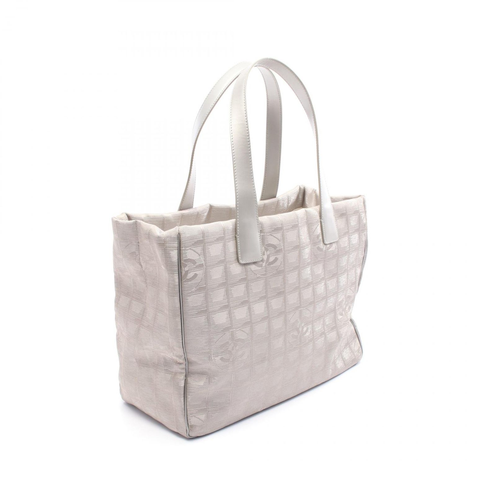 シャネル CHANEL トートバッグ ニュートラベルラインMM シルバー