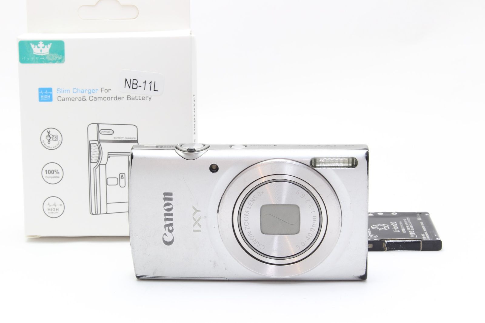 B (並品) Canon キヤノン IXY 200 シルバー 初期不良返品無料 12-123