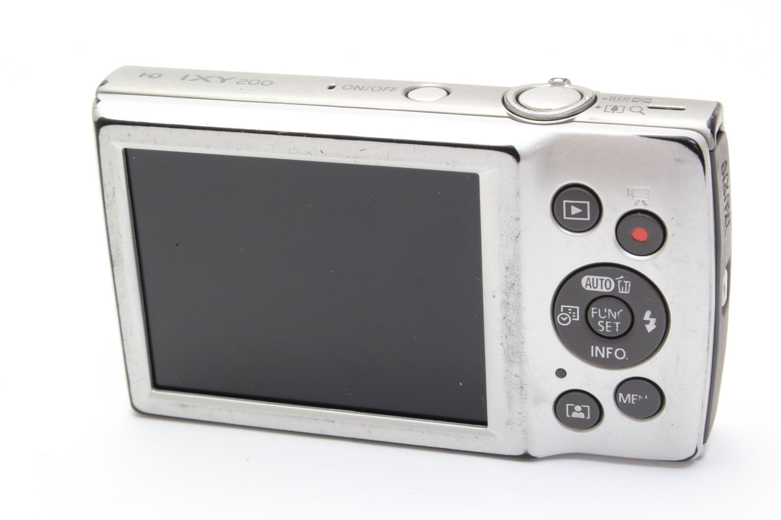 B (並品) Canon キヤノン IXY 200 シルバー 初期不良返品無料 12-123