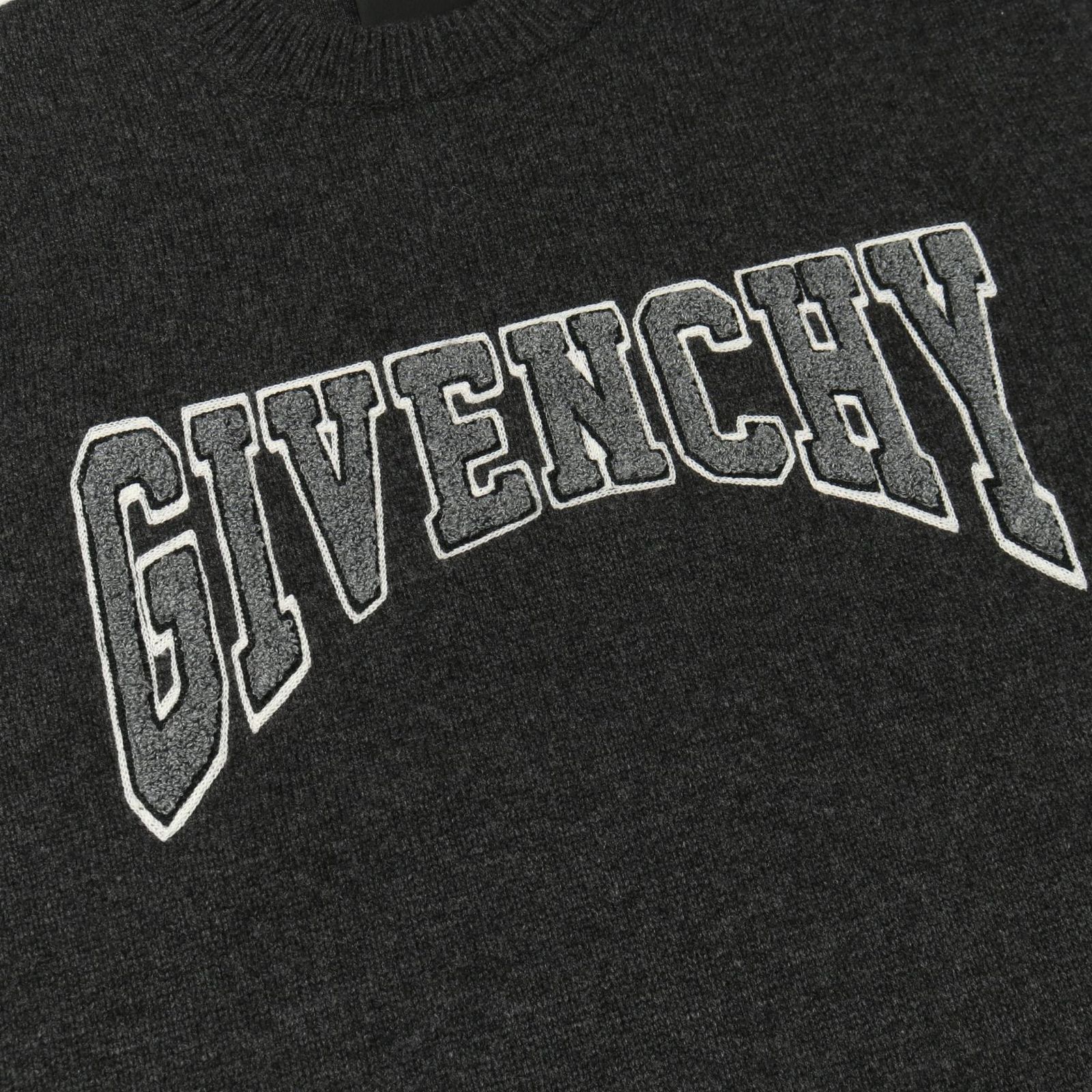 ジバンシィ GIVENCHY ニット ロゴ 8M90KC4YC6 グレー ウール カシミヤ