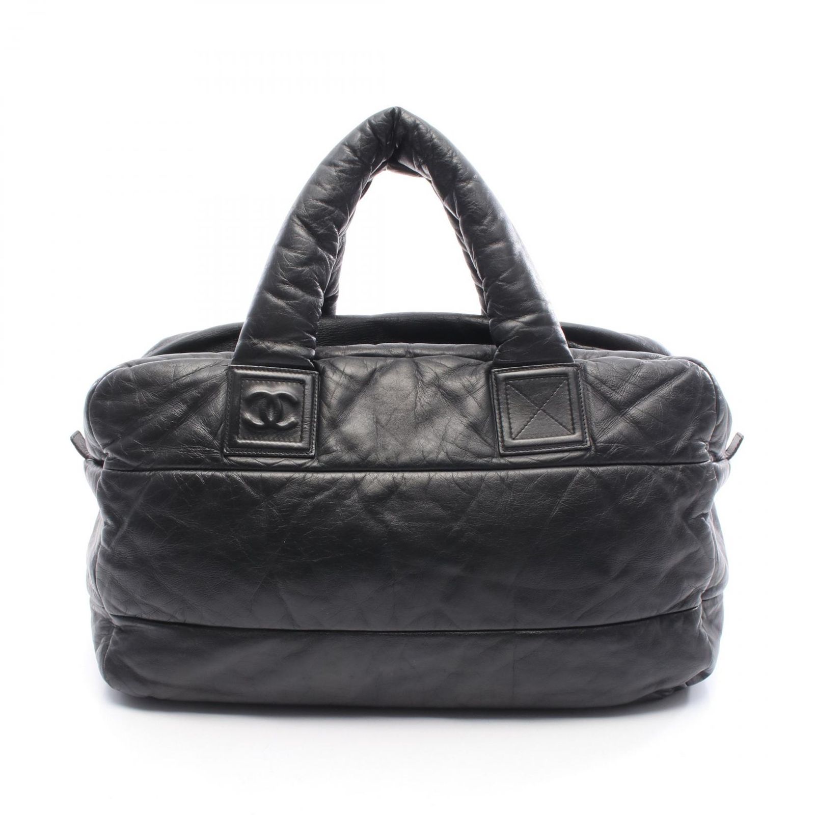 シャネル CHANEL ボストンバッグ コココクーン ブラック レザー ココ