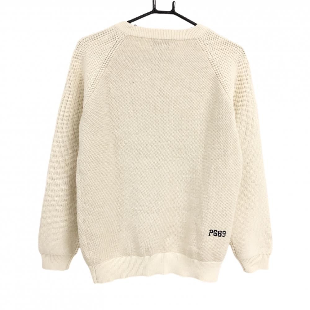 超美品】パーリーゲイツ セーター アイボリー アップルワッペン モヘヤ