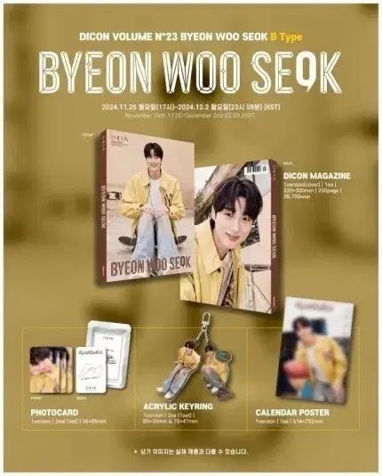 ビョンウソク DICON Bタイプ + トレカ キーホルダー ポスター