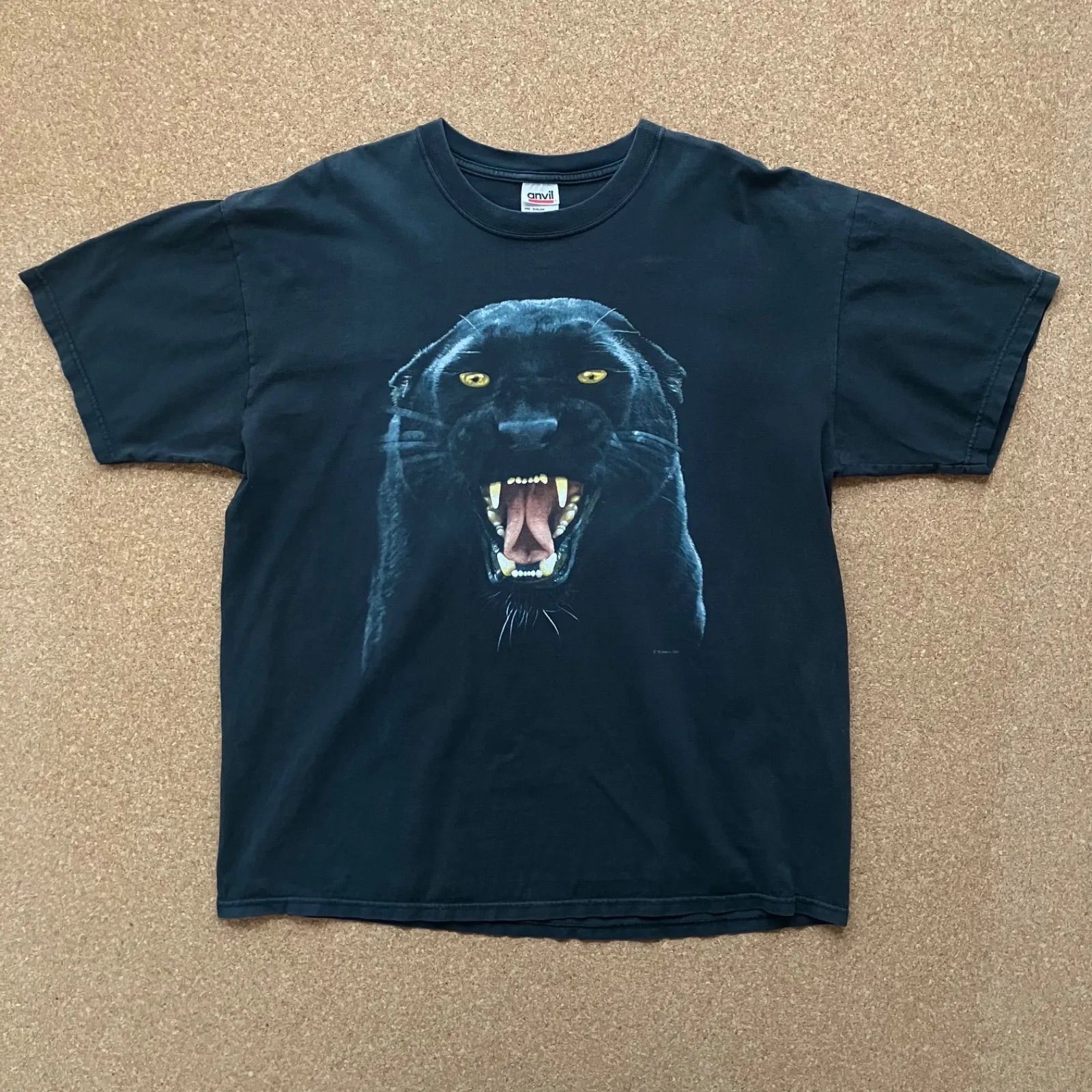 90s～ ブラックパンサー 黒 Tシャツ XL anvil - メルカリ