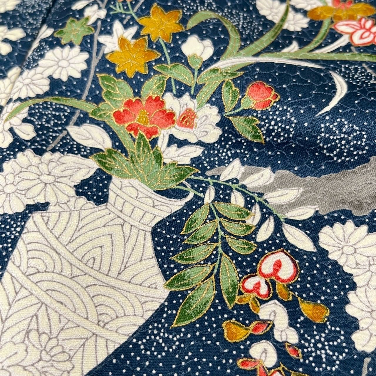 小紋 華やかな花柄の染め 正絹 着物 MK-2992 - メルカリ