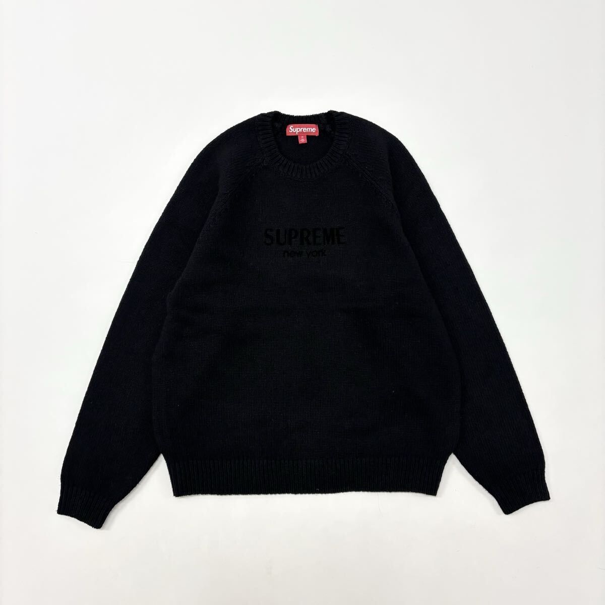 24aw 2024 Supreme シュプリーム FLOCKED LOGO SWEATER フロック ロゴ 
