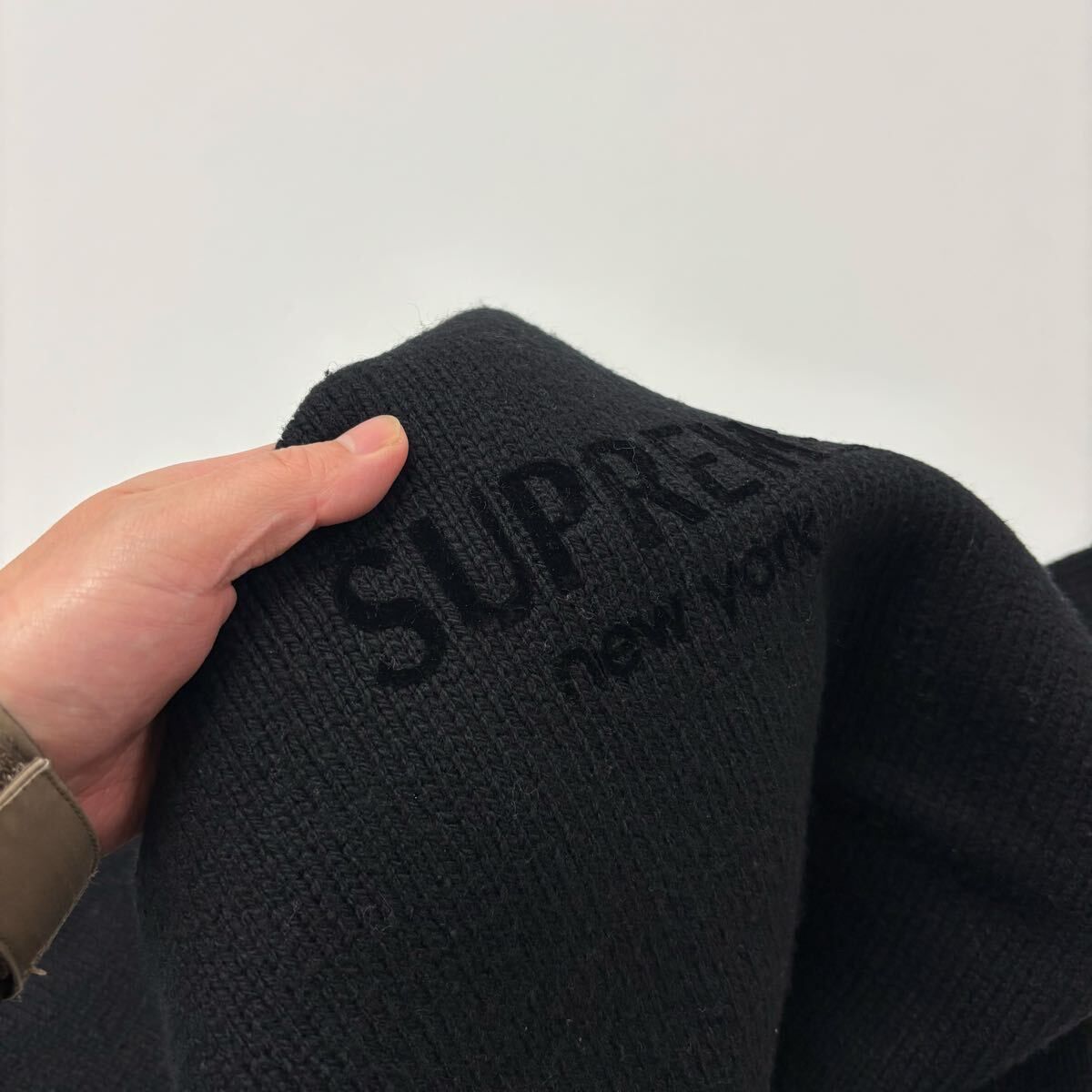 24aw 2024 Supreme シュプリーム FLOCKED LOGO SWEATER フロック ロゴ 