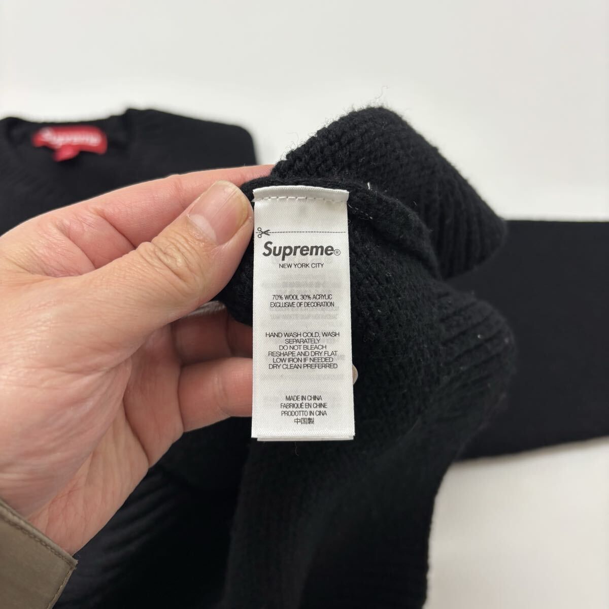 24aw 2024 Supreme シュプリーム FLOCKED LOGO SWEATER フロック ロゴ 