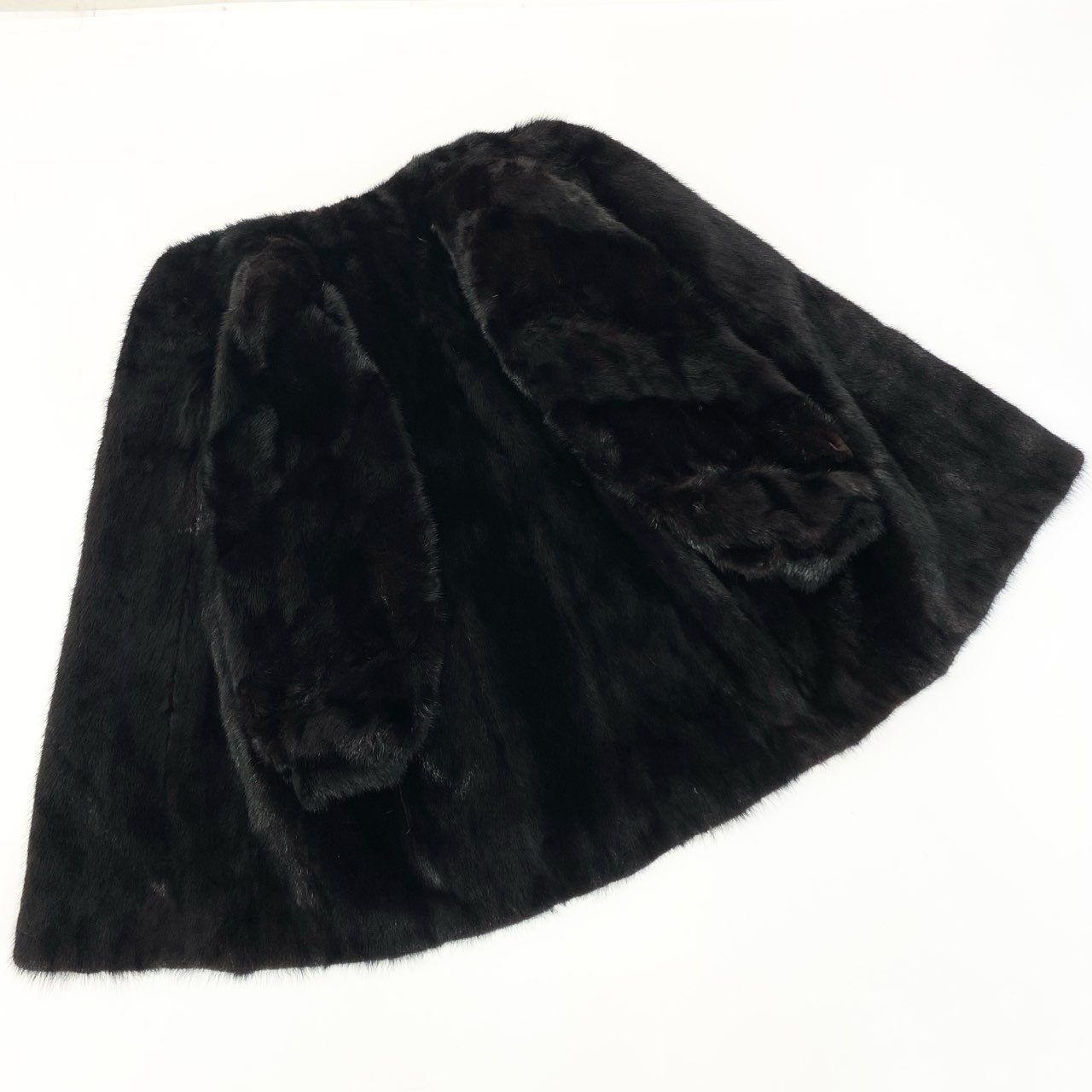 57a14 SAGA MINK サガミンク 金サガ 横段 ダークミンク ロングコート