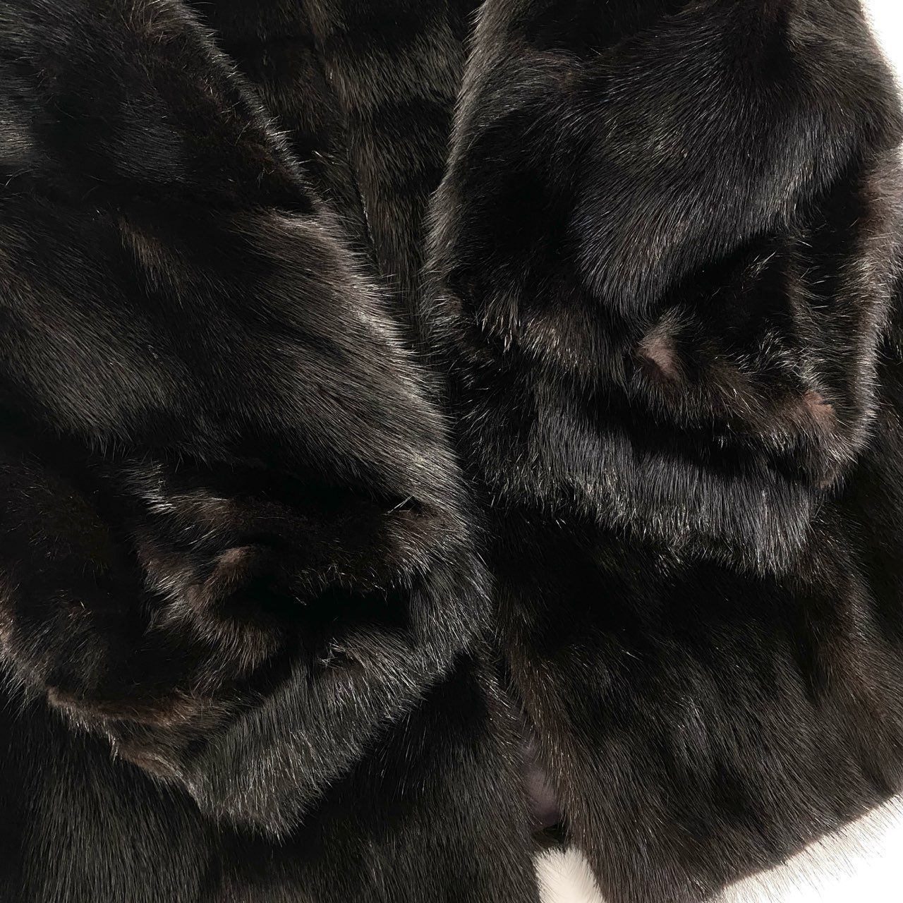 57a14 SAGA MINK サガミンク 金サガ 横段 ダークミンク ロングコート