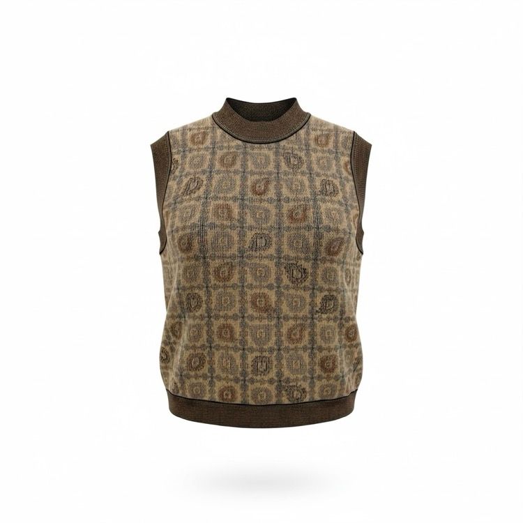 マメクロゴウチ ジャガードニットベスト 中古・古着通販】mame kurogouchi (マメクロゴウチ) Drop Jacquard