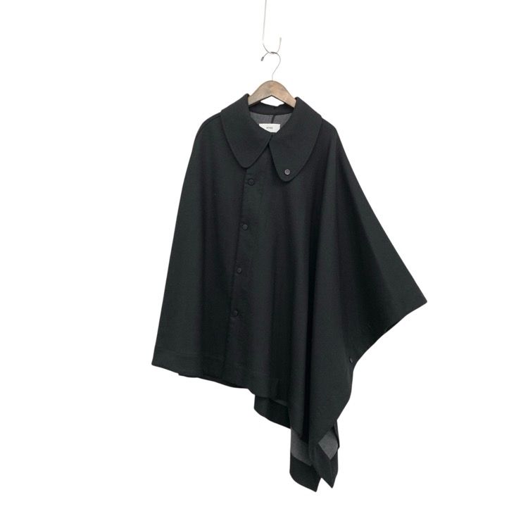 HYKE ハイク DOUBLE FACE CAPE ダブルフェイスケープコート ブラック 1