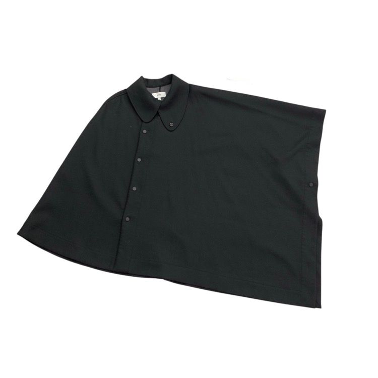 HYKE ハイク DOUBLE FACE CAPE ダブルフェイスケープコート ブラック 1