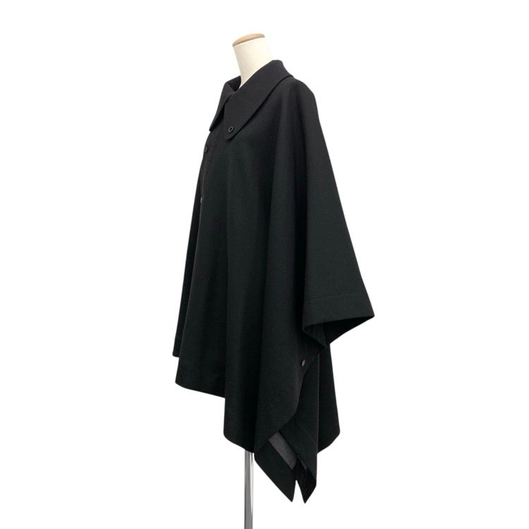 HYKE ハイク DOUBLE FACE CAPE ダブルフェイスケープコート ブラック 1