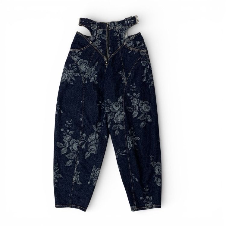 2025SS FETICO フェティコ ROSE DENIM HIGH-WAIST JEANS 薔薇デニム