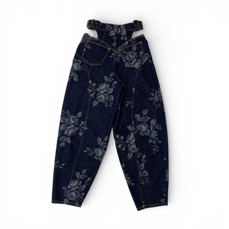 2025SS FETICO フェティコ ROSE DENIM HIGH-WAIST JEANS 薔薇デニム