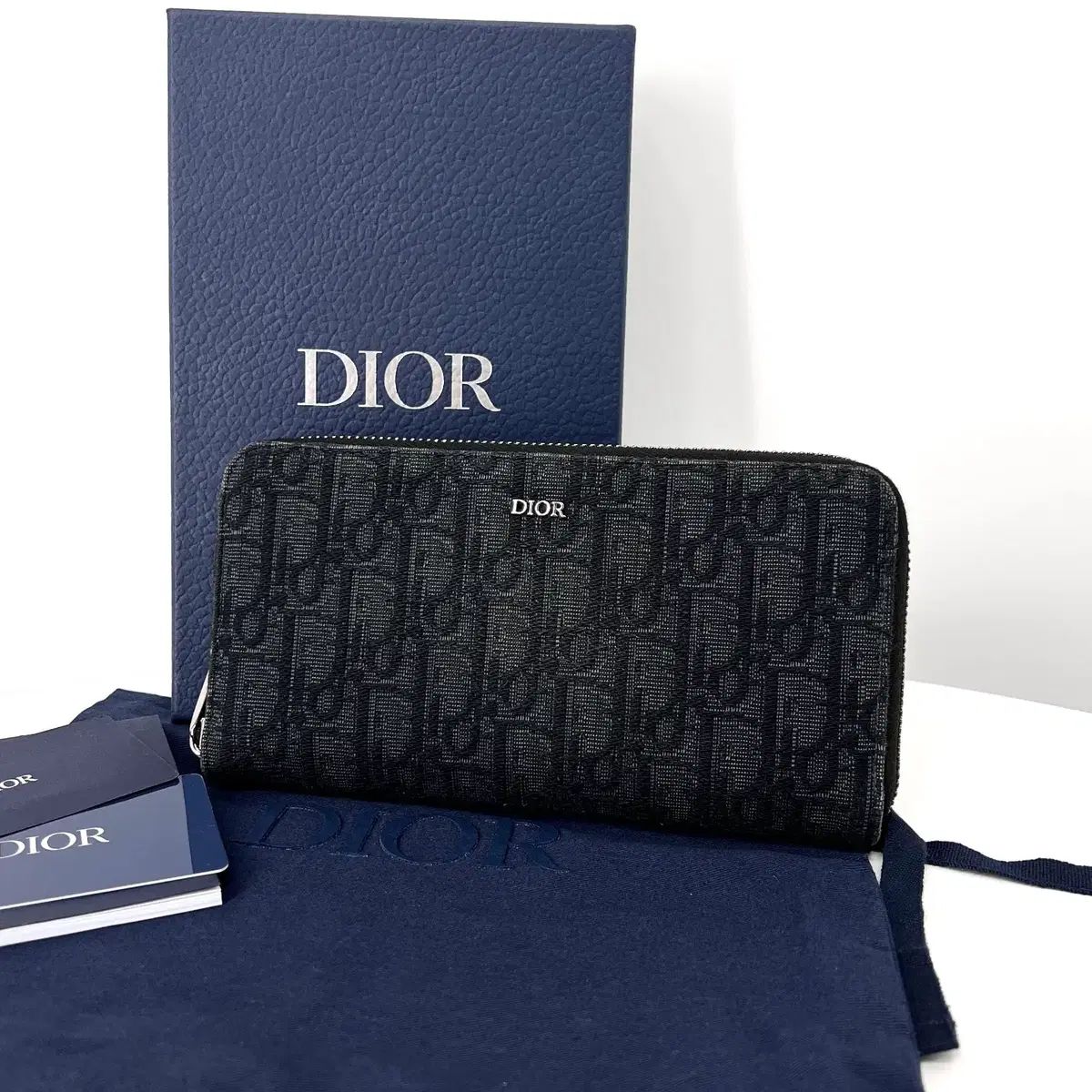 100%正規品 ディオール オブリーク ジャカード ジッパー ドール 長財布