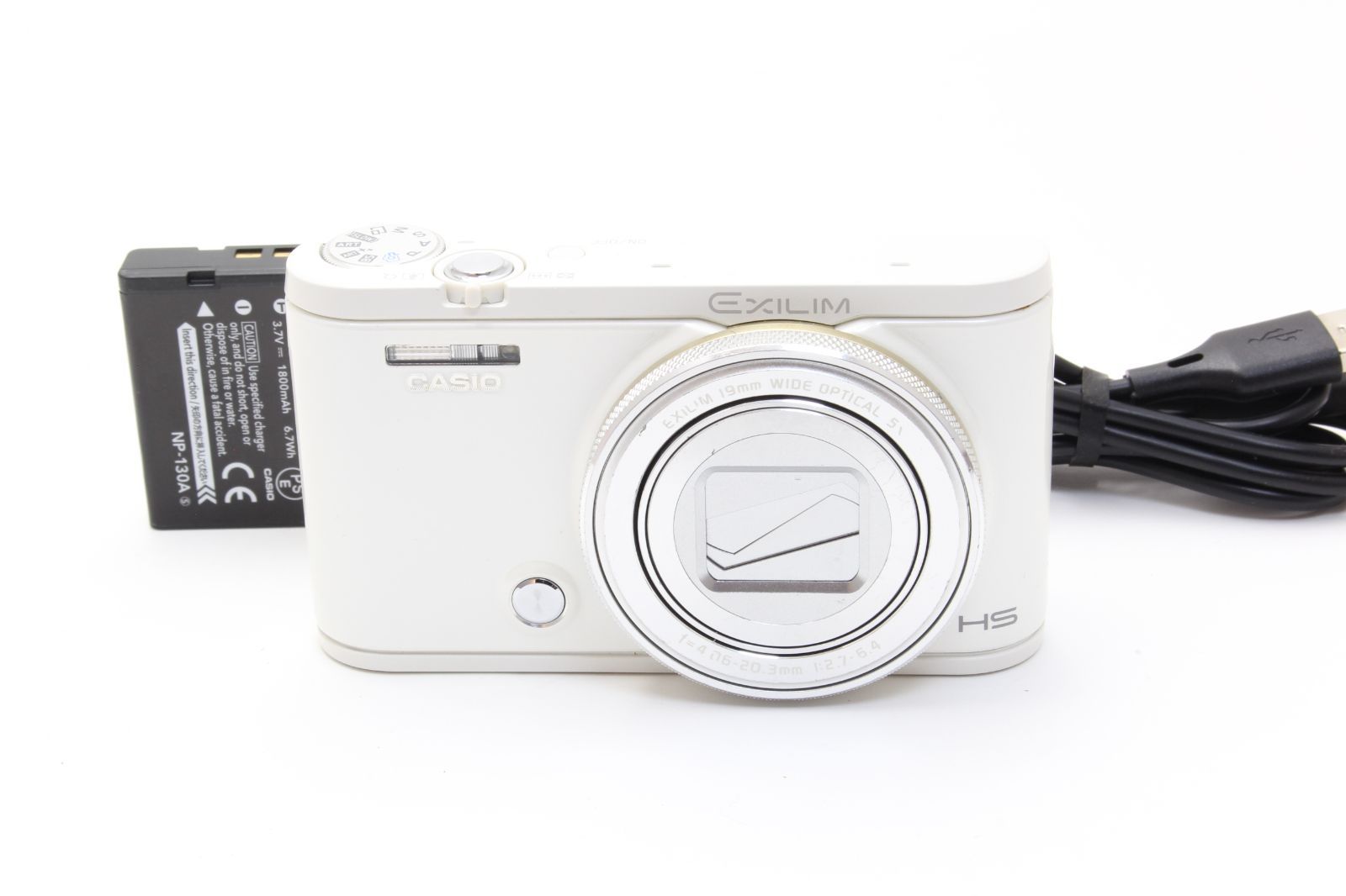 AB (良品) CASIO カシオ EXILIM EX-ZR4100 ホワイト 初期不良返品無料