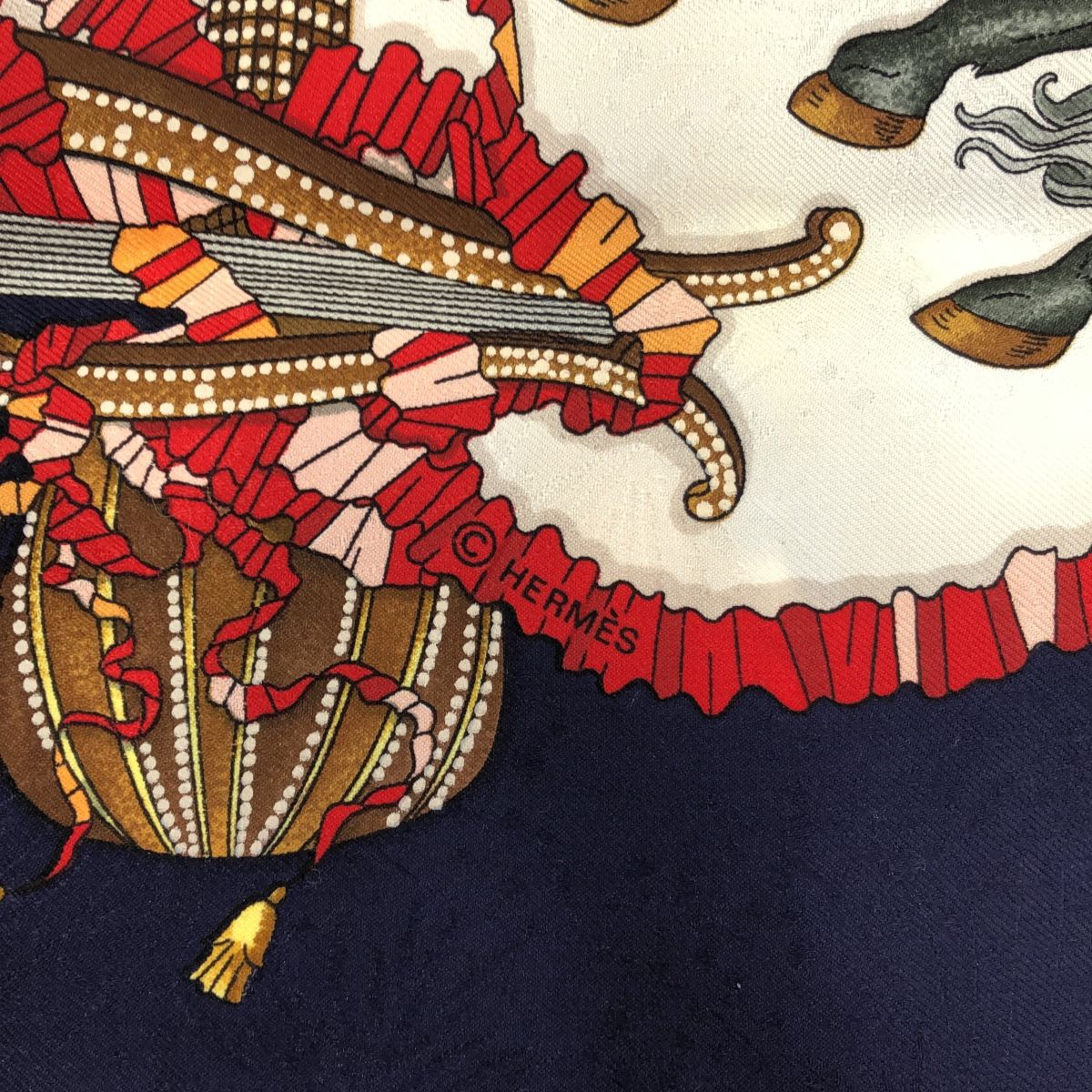 HERMES エルメス カレ90 スカーフ LES FETES DU ROI SOLEIL 太陽王の