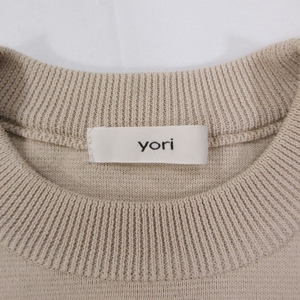 yori ヨリ YR2131-033SP コットンパフスリーブニット 半袖セーター