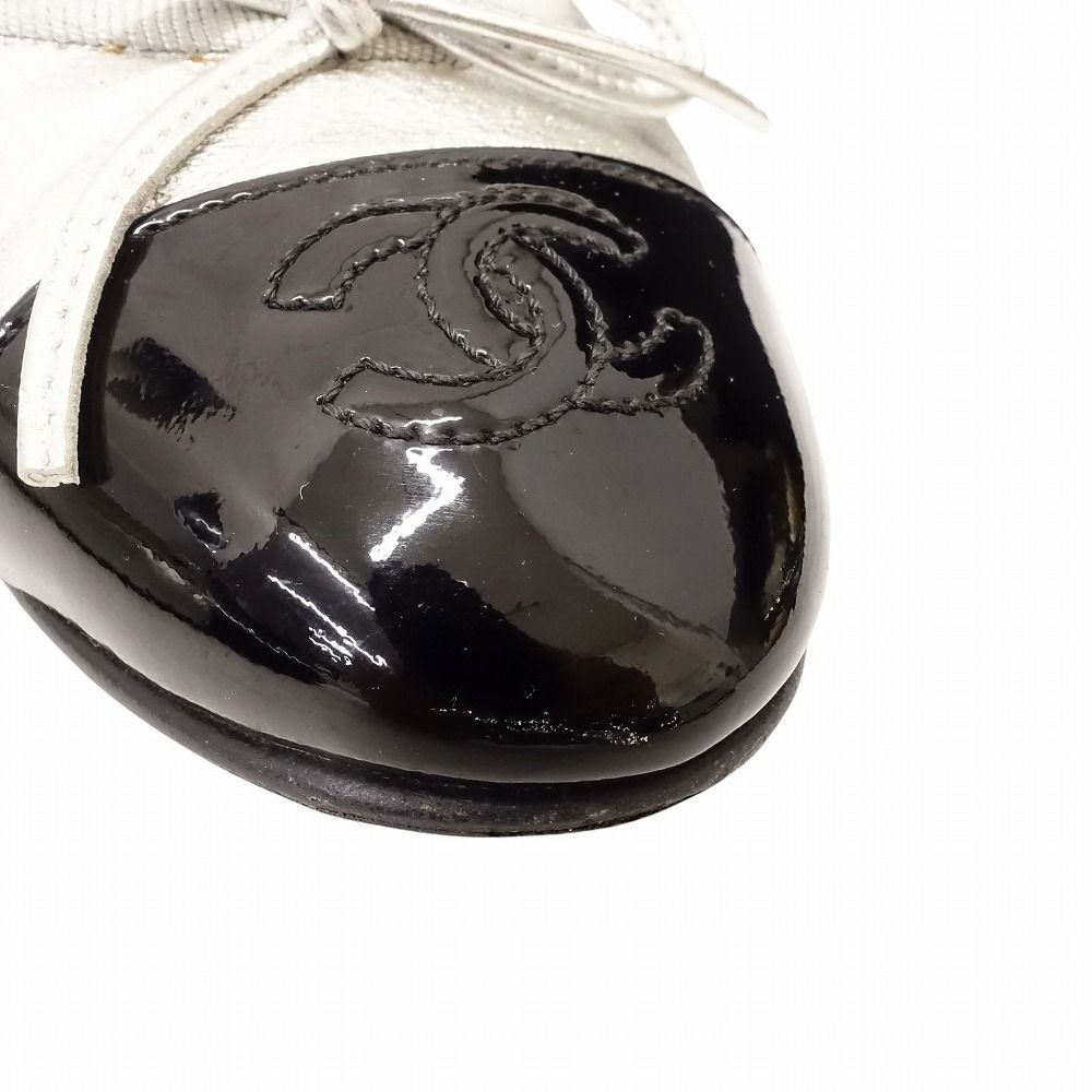 CHANEL シャネル バレエシューズ フラット パンプス CC キャップトゥ