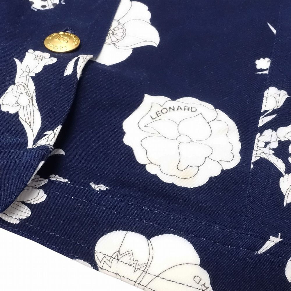 レオナール LEONARD SPORT 花柄ベスト ノースリーブジャケット