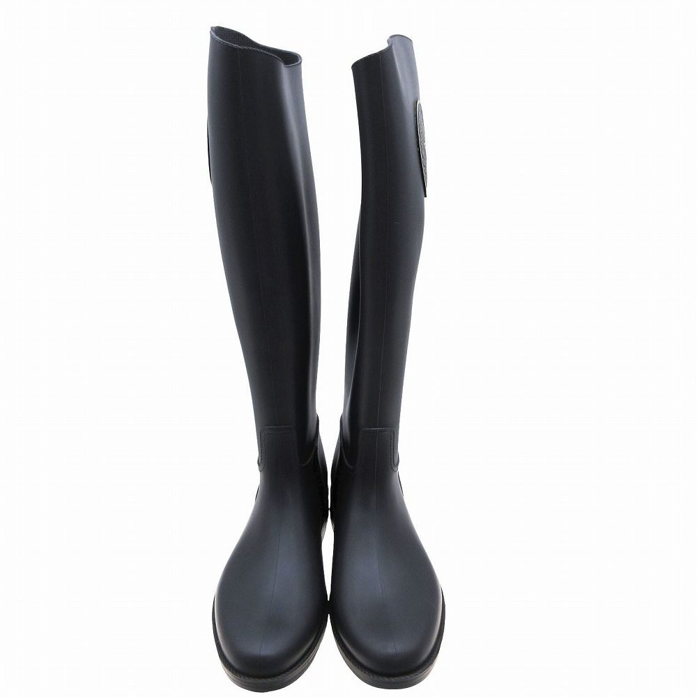 良品 ARMANI アルマーニ レインブーツ ロング ラバー ロゴ フランス製