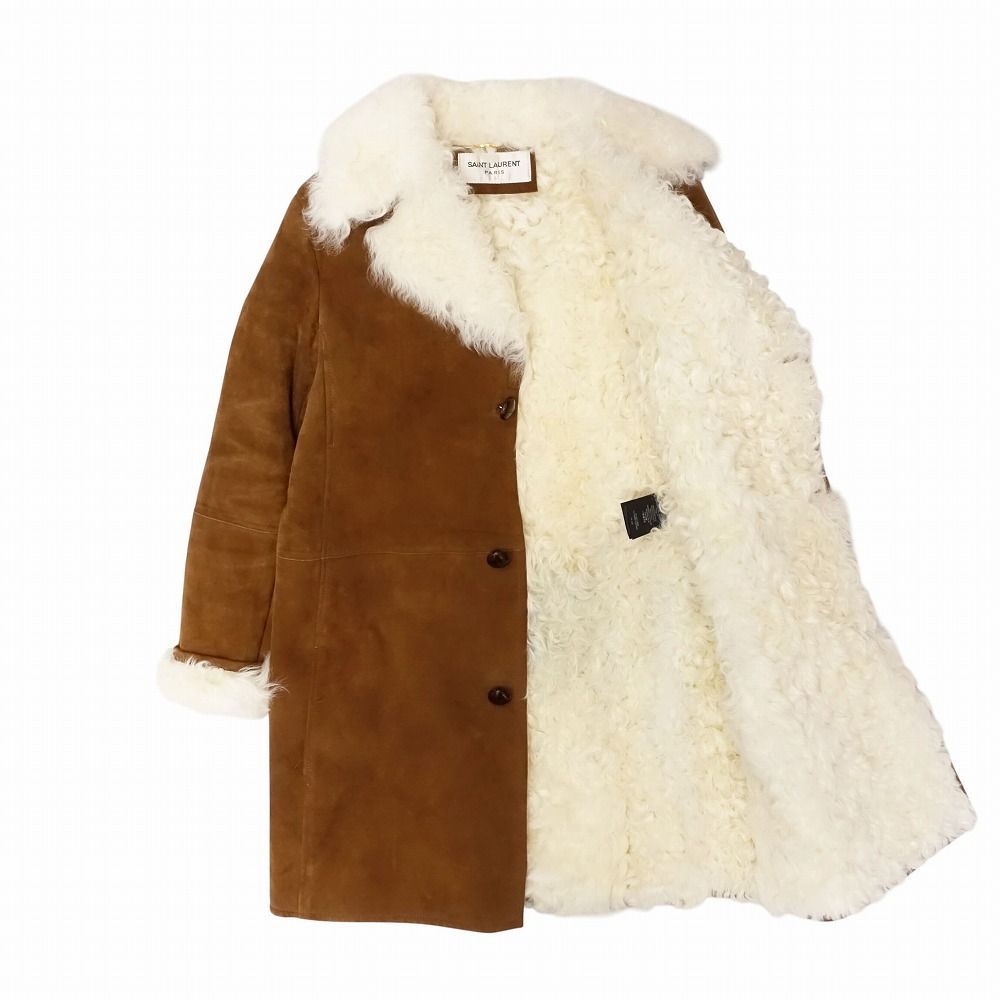 極美品 SAINT LAURENT サンローラン ムートン コート ジャケット ラム 