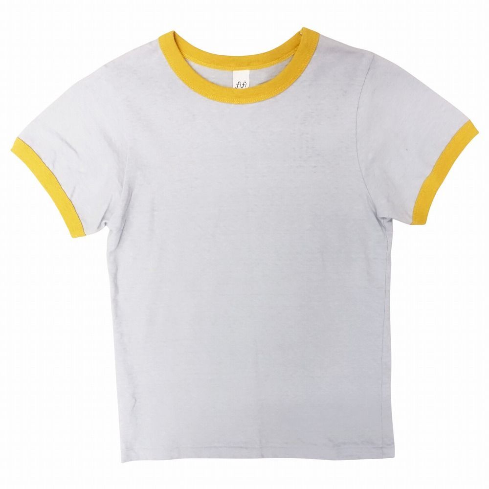 極美品 フィフィ fifi collection Trim S/S Tee Iceblue リンガー T
