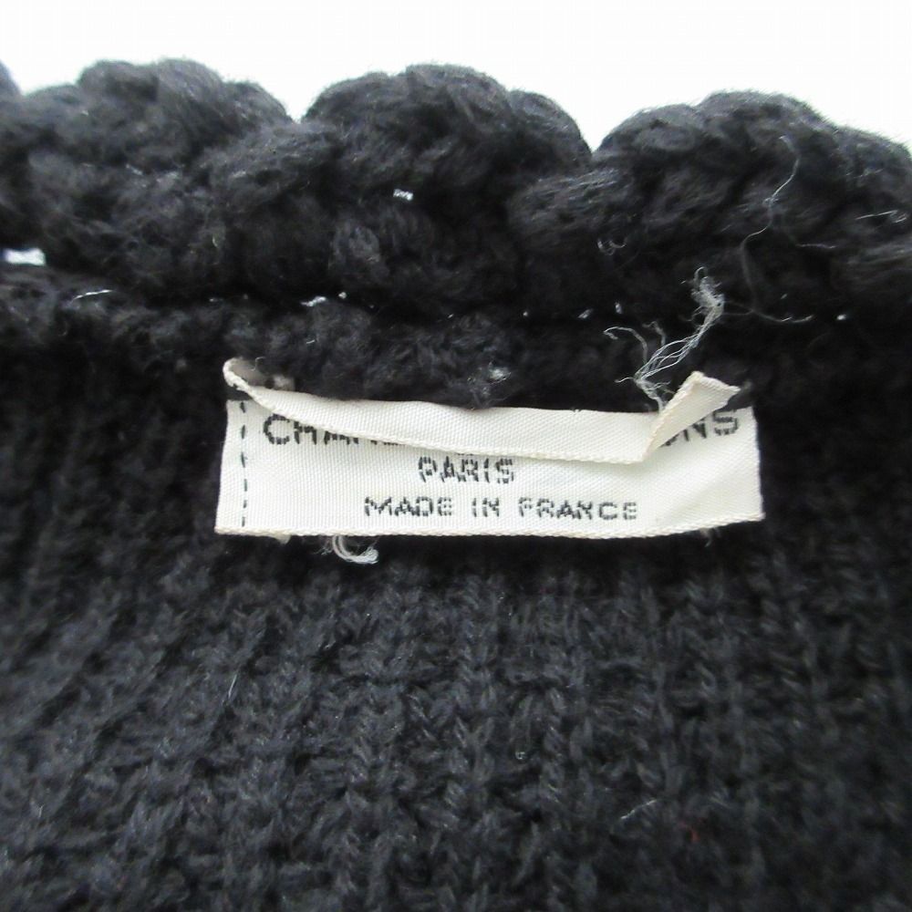 CHANEL シャネル ヴィンテージ カシミヤ100% ニット ノーカラー  