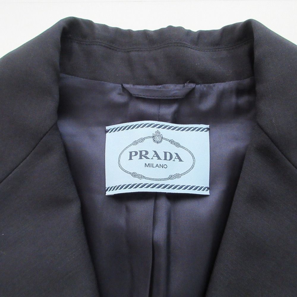 PRADA プラダ モヘア ヴァージンウール パンツ スーツセットアップ 2B