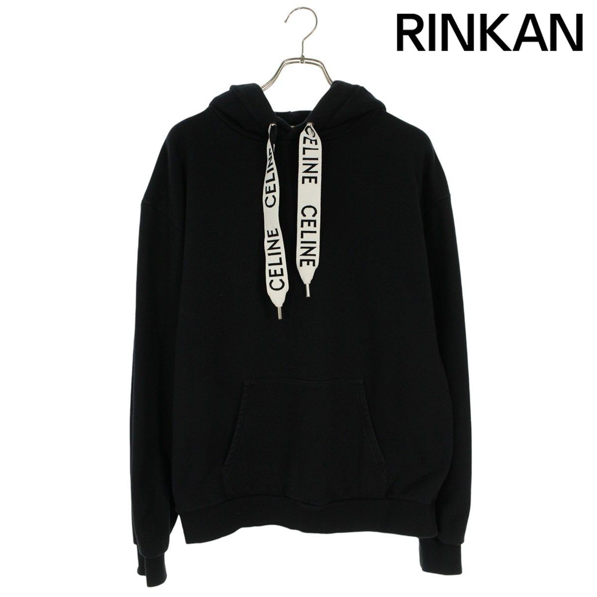 セリーヌ 2Y468670Q ロゴドローコードプルオーバーパーカー メンズ L