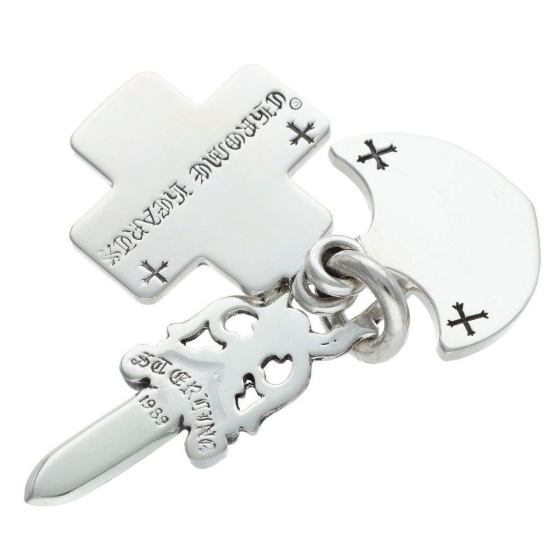 クロムハーツ 3TRINKETS OLD/スリートリンケッツ シルバーネックレス