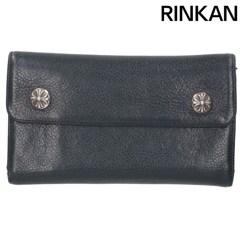 クロムハーツ WAVE CROSS BALL/ウェーブ クロスボールボタンレザー