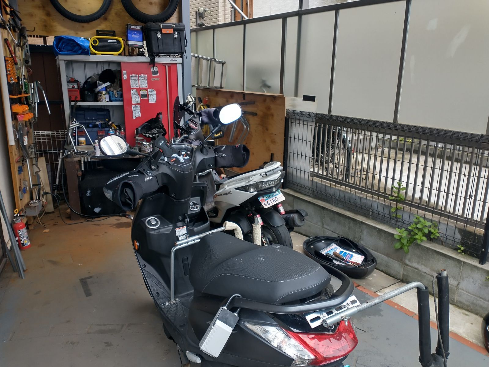 原付二種・125ccスクーター対応 サーフボードキャリア【フロント＋リア