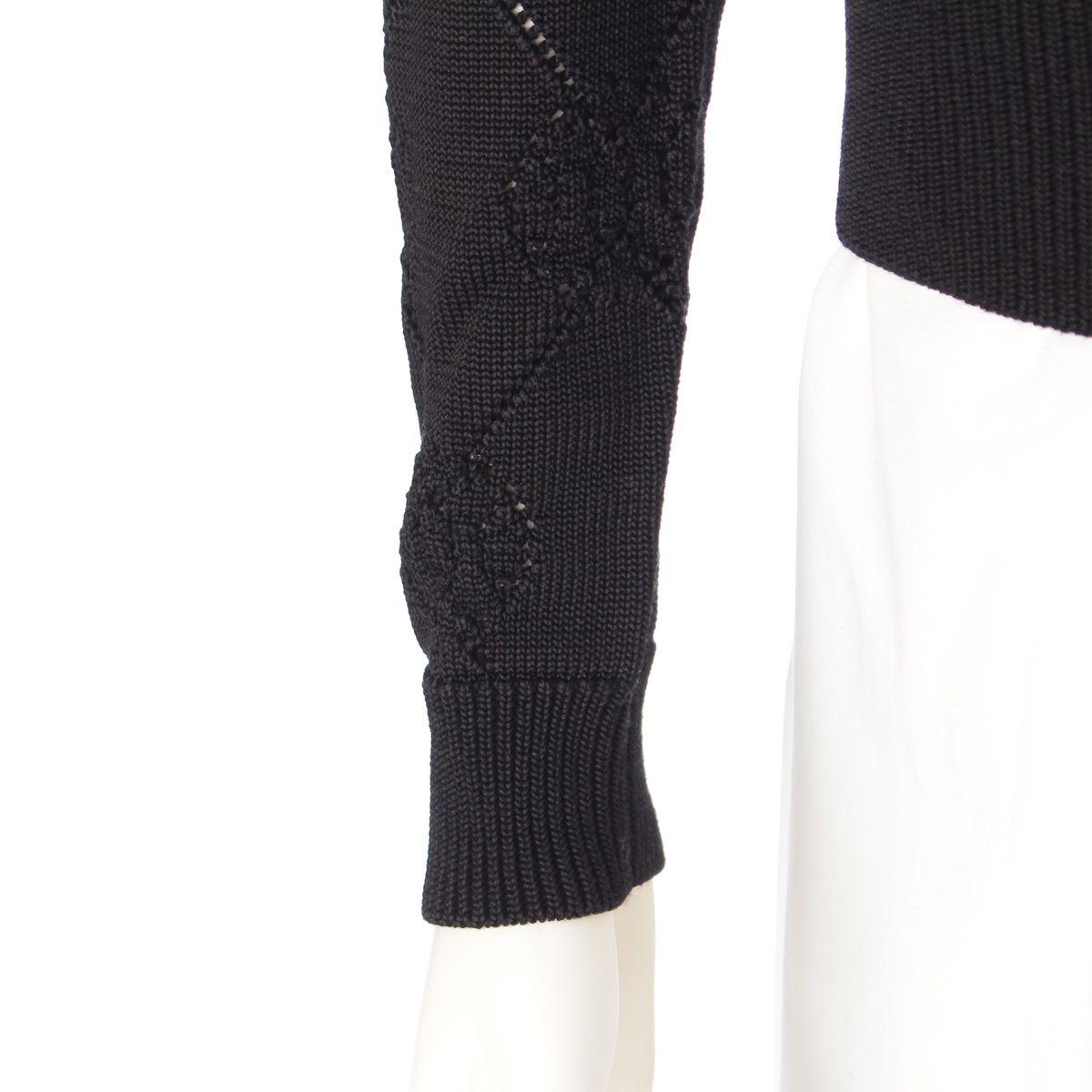 エルメス 22AW Hリフト クルードセルボタン ニット カーディガン  