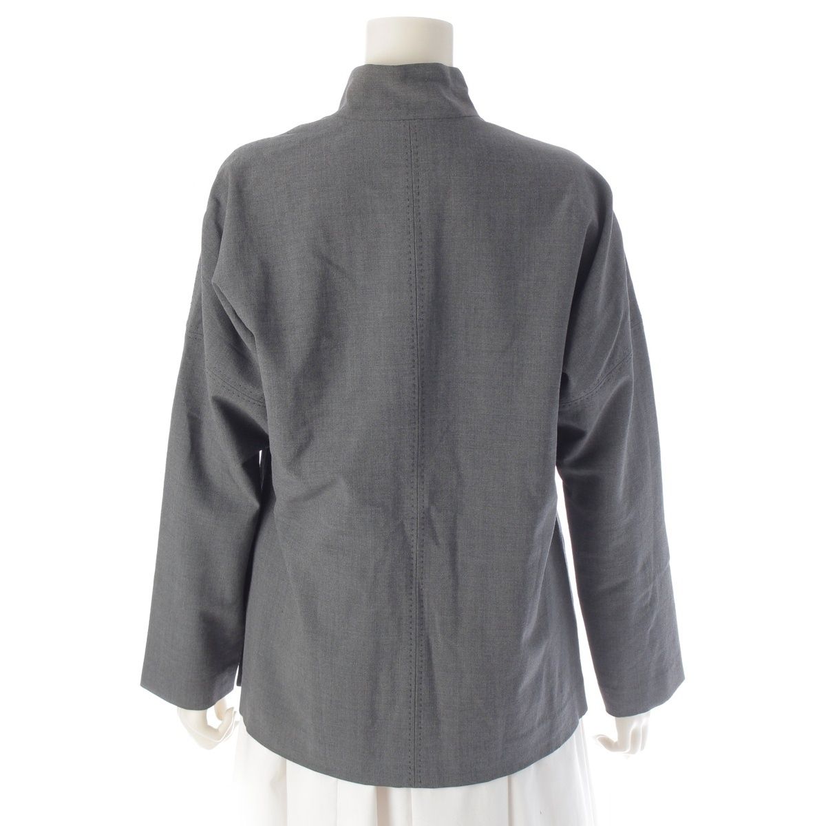 イッセイミヤケ 93AW ウール レーヨン トリムボタン 変形 ジャケット