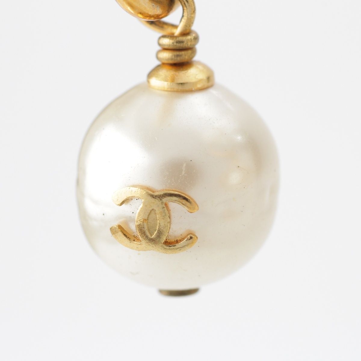 シャネル GP パール ココマーク ピアス ヴィンテージ ゴールド【中古