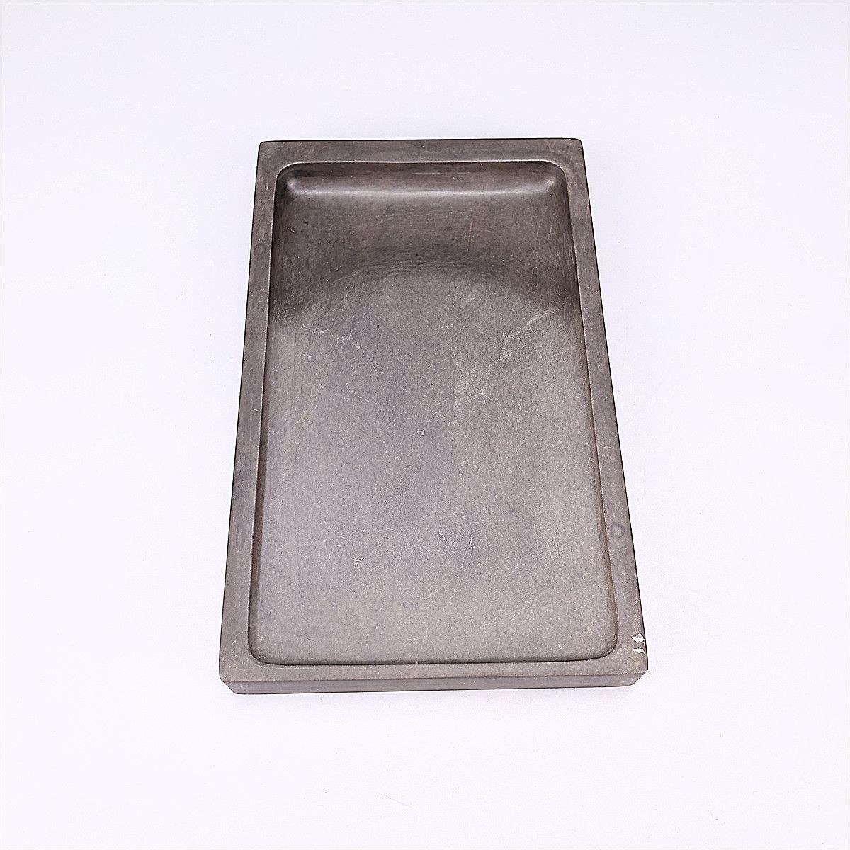 端渓硯 文房具　硯　長方形石硯　木製硯箱付　書道具　古道具　ES1-8 唐物 【天然端渓石製】 書道具 老坑 端渓硯 方硯 幅23×14㎝ 重1698g