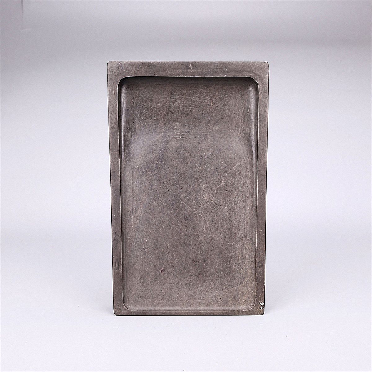 端渓硯 文房具　硯　長方形石硯　木製硯箱付　書道具　古道具　ES1-8 唐物 【天然端渓石製】 書道具 老坑 端渓硯 方硯 幅23×14㎝ 重1698g