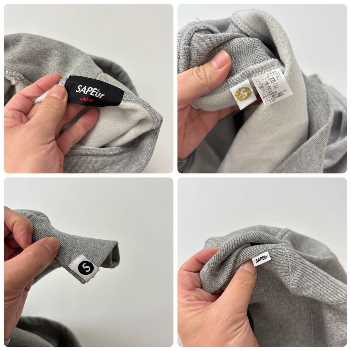 SAPEur サプール レイカーズ カラー ロゴ プルオーバー パーカー