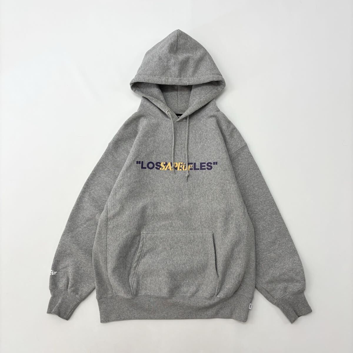 SAPEur サプール レイカーズ カラー ロゴ プルオーバー パーカー