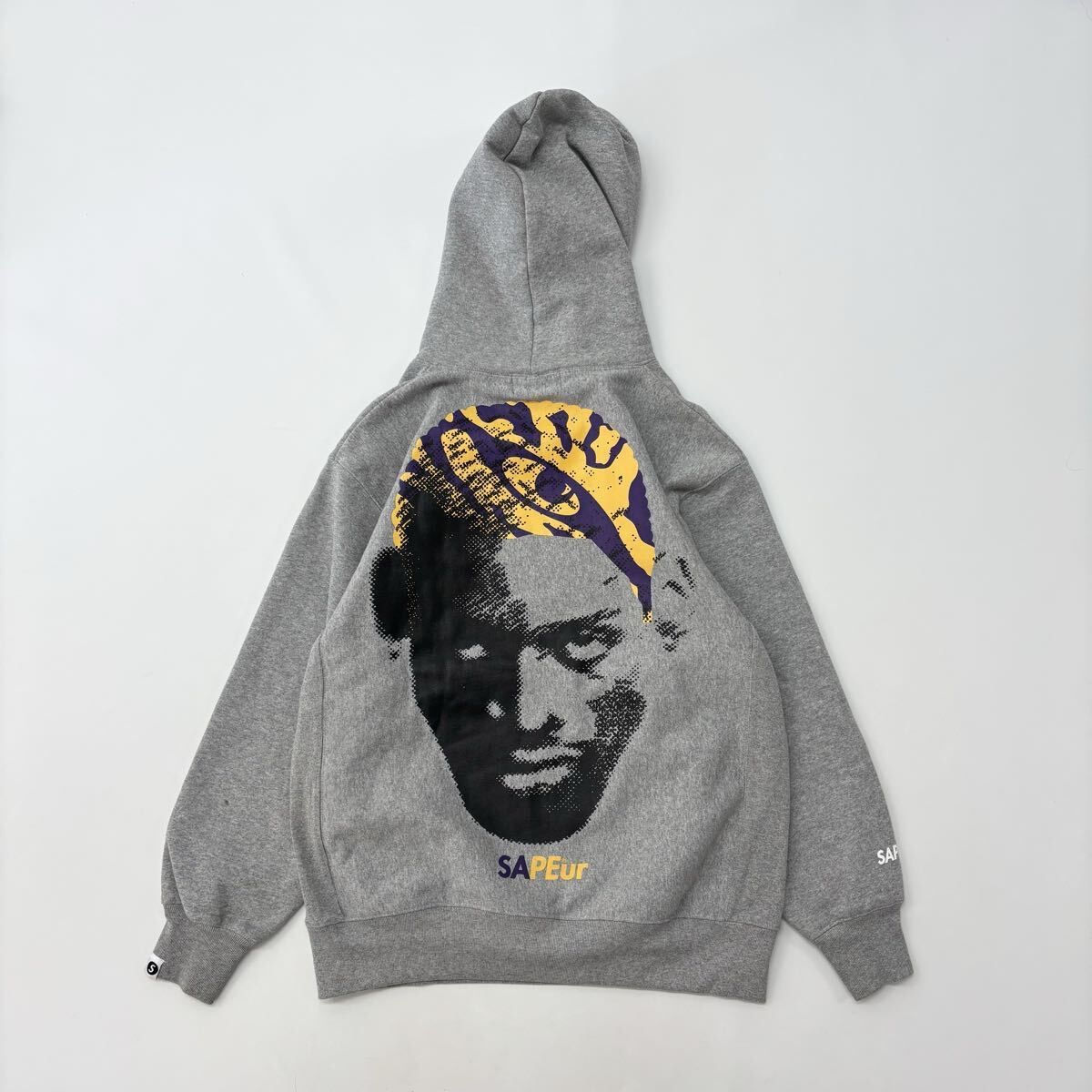 SAPEur サプール レイカーズ カラー ロゴ プルオーバー パーカー