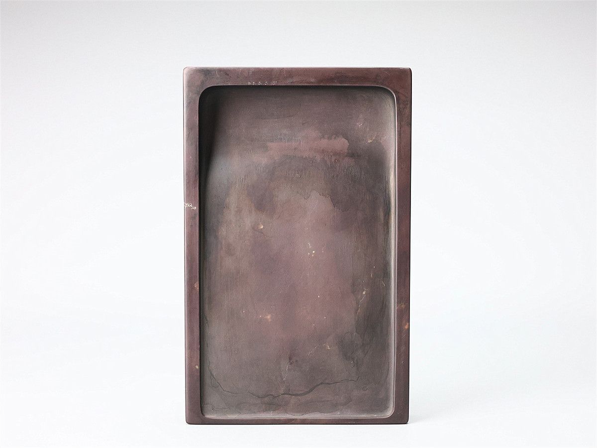 唐物 【天然端渓石製】 書道具 端渓硯 幅23×14.5㎝ 重2017g／木箱付