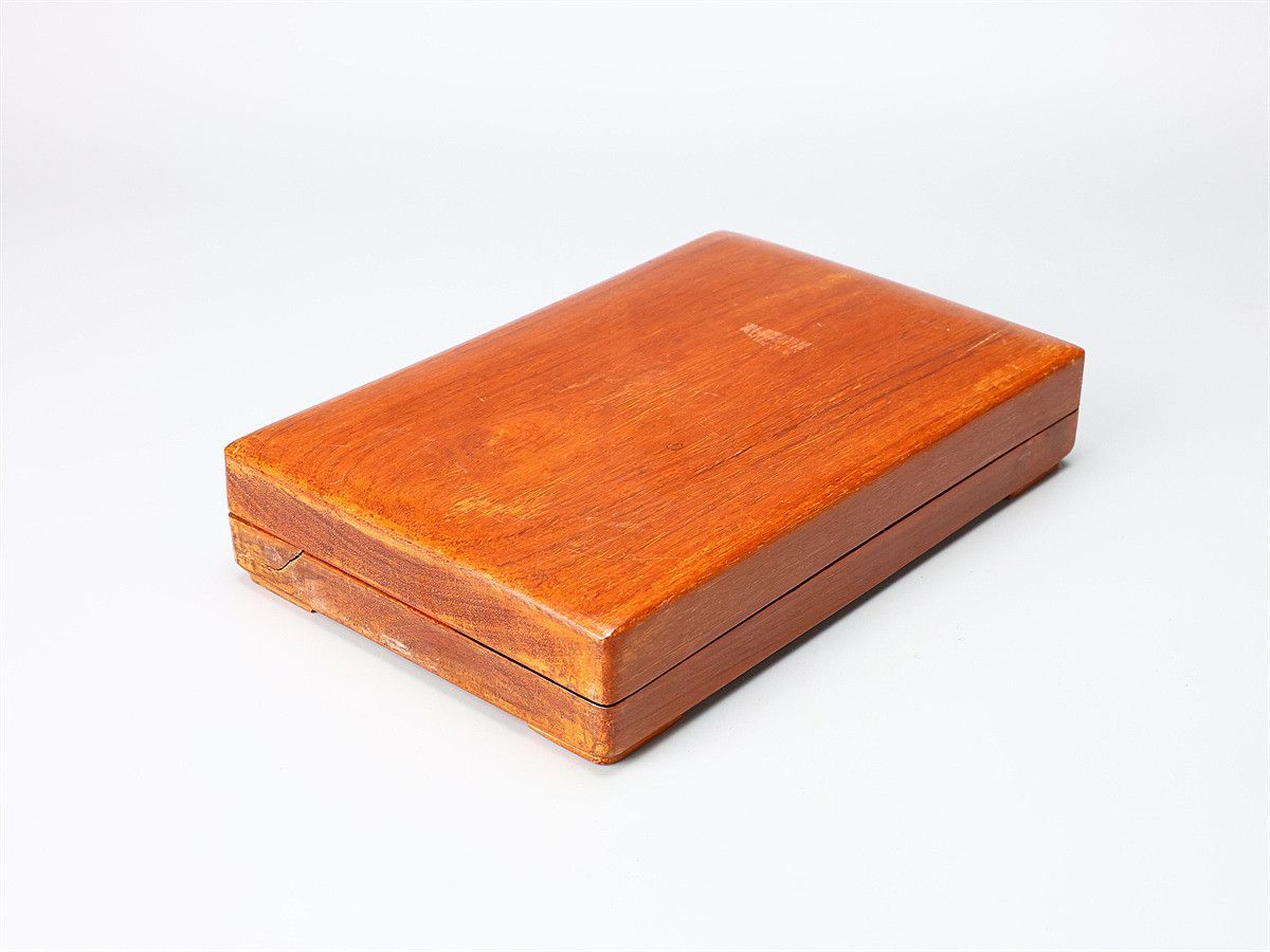 唐物 【天然端渓石製】 書道具 端渓硯 幅23×14.5㎝ 重2017g/木箱付 唐物 【天然端渓石製】 書道具 端渓硯 幅23×14.5㎝ 重2017g/木箱付